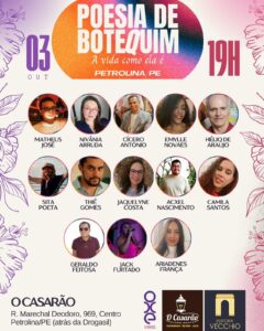 ‘Poesia de Botequim’: 4ª edição do sarau em Petrolina promete uma noite imperdível de poesia e música