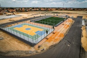 Parque do Povo segue com obras aceleradas e já tem quadra e campo prontos