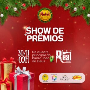 Campanha Natal da Cidade realiza primeiro sorteio extra e promove chegada do Papai Noel no bairro João de Deus