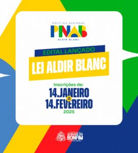 Senhor do Bonfim lança edital para seleção de projetos culturais pela Lei Aldir Blanc