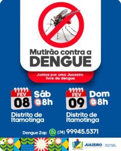 Itamotinga recebe Mutirão de Controle de Arboviroses no próximo final de semana