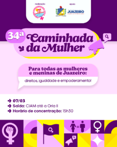 Prefeitura de Juazeiro apoia 34ª Caminhada da Mulher, realizada pelo Conselho do Município