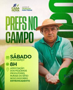 Prefeitura de Casa Nova promove o “Prefs no Campo” com serviços e palestras para agricultores familiares