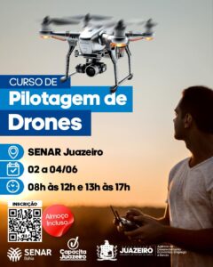 Inscrições abertas: curso de pilotagem de drones é oferecido em Juazeiro