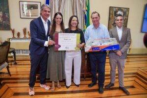 Governadora Raquel Lyra é a nova Embaixadora de Lagoa Grande. A titulação foi entregue pela prefeita Catharina Garziera  