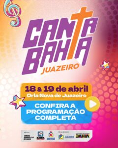 Festival gratuito de música gospel “Canta Bahia” chega à Juazeiro nos dias 18 e 19 de abril