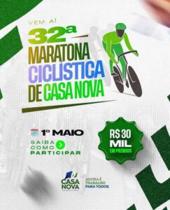 Inscrições para a 32ª Maratona Ciclística de Casa Nova encerram neste domingo (27)