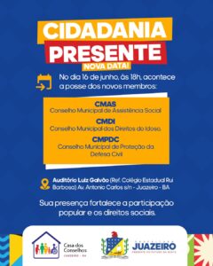 Juazeiro realiza cerimônia de posse de novos membros dos conselhos municipais no dia 16 de junho