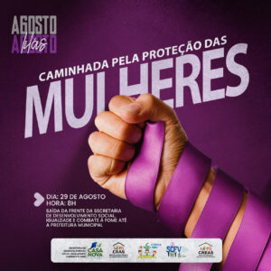 Agosto Lilás: Prefeitura de Casa Nova realiza caminhada pelo fim da violência contra a mulher nesta sexta-feira (29)