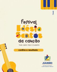 Seculte divulga resultado final e ordem de apresentações do Festival Nacional Edésio Santos da Canção 2025