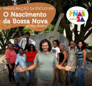 Nova escultura celebra João Gilberto e marca fase do projeto Modelando ao Som da Bossa