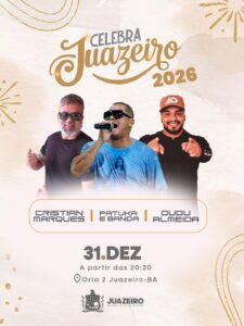 Juazeiro celebra a chegada de 2026 com shows e espetáculo de fogos
