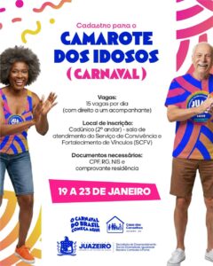 Camarote da Inclusão e Camarote dos Idosos no Carnaval 2026 abre cadastro em Juazeiro
