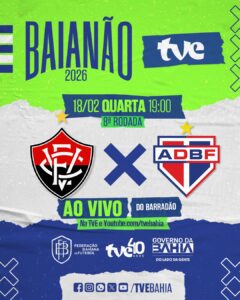 Vitória e Bahia de Feira nesta quarta-feira na TVE