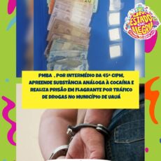 Ação da PM no Carnaval de Uauá resulta em apreensão de drogas e prisão em flagrante
