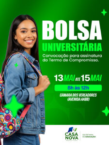 Prefeitura de Casa Nova convoca estudantes contemplados para assinatura do termo da Bolsa Universitária