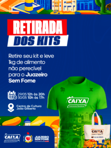 CAIXA – Corridas pelo Nordeste: Juazeiro Sem Fome arrecada alimentos na retirada dos kits