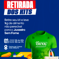 CAIXA – Corridas pelo Nordeste: Juazeiro Sem Fome arrecada alimentos na retirada dos kits