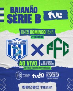 TVE transmite Camaçari e Feira no Baianão Série B neste domingo