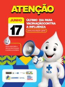 Últimos dias para vacinação contra a influenza para o público em geral em Juazeiro