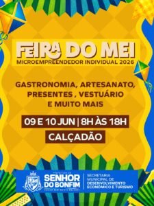 Feira do MEI vai movimentar o Calçadão de Senhor do Bonfim nos dias 9 e 10 de junho 