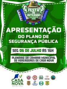 Casa Nova apresenta Plano de Segurança da 35ª Festa do Interior na próxima segunda-feira (6)