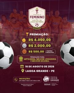 Prefeitura de Lagoa Grande promove 1º Torneio Feminino de Futsal Capital da Uva e do Vinho